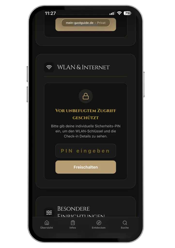 WLAN Info Screen